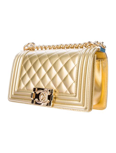 chanel small metallic patent boy bag|chanel bag styles.